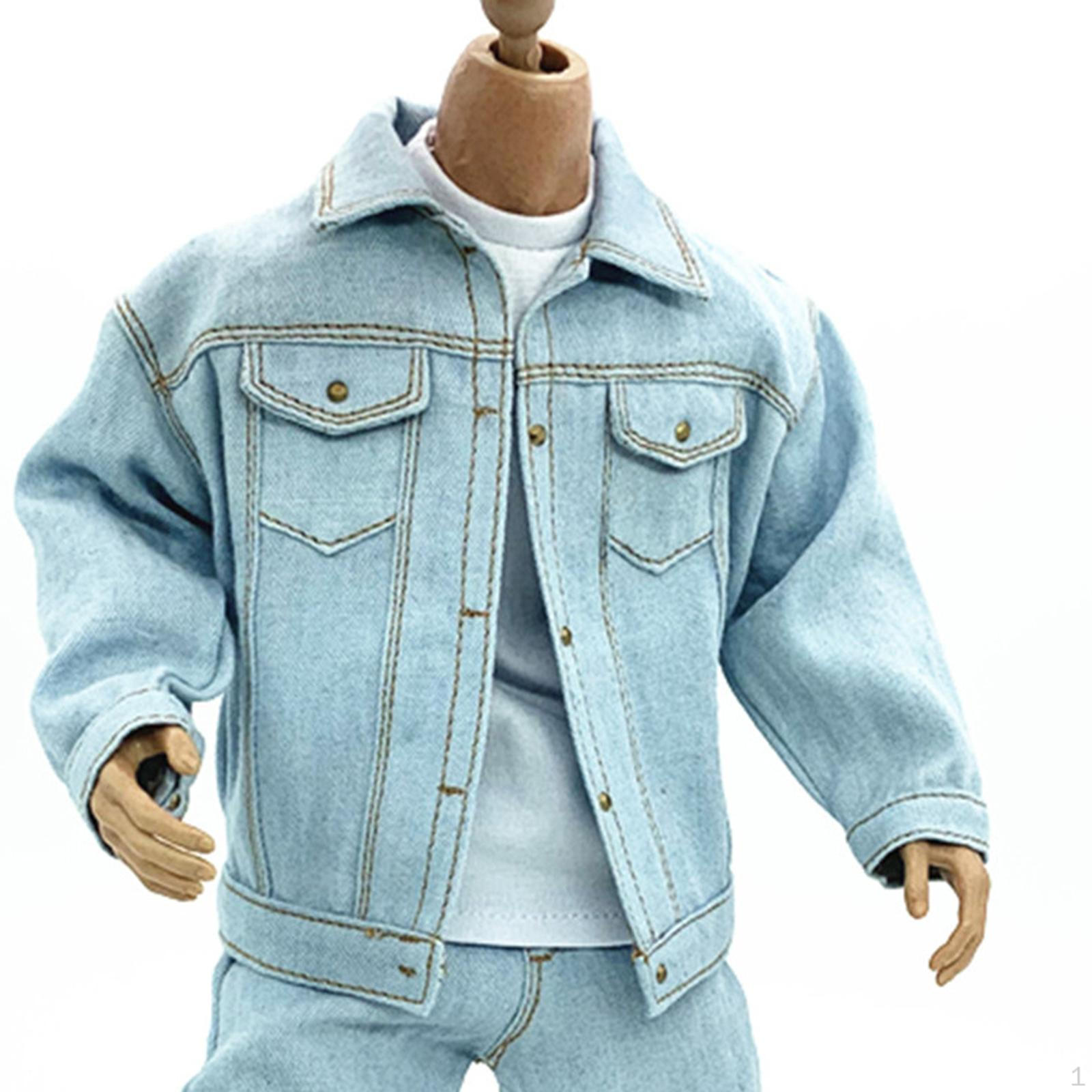

Костюм 1/6 для мужской фигурки 12 Denim Jacket