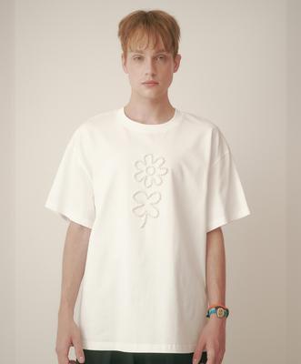MISTER CHILD Pearl Flower T-Shirt White