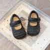 Kids Flat Shoes Soft Sole Girls Performance Dance Shoes Solid Color Sweet 2025 New Fashion Children Leather Shoes Black Trendy