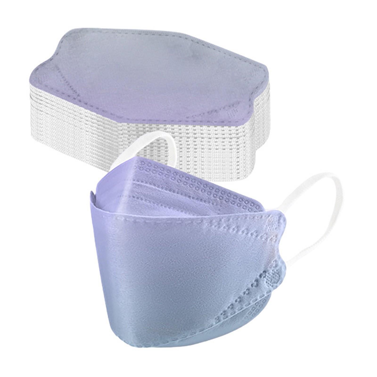 

Маска для взрослых KF-94 с градиентом «рыбий рот», модная 3D-градиентная 4-слойная защитная маска One Size светло-фиолетовый