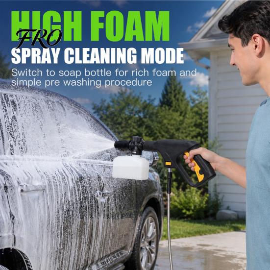 Trigger Start Stop Pressure Washer 4800PSI Electric with 4 Nozzles & 33Ft Hose High Cleaner Power Overheat Protect for Car Fence Patio Cleaning