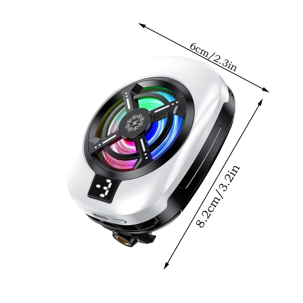 

Phone Semiconductor Cooling Fan 3 Gear Adjustable Game Cooler Silent Radiator for IPhone for Xiaomi for Huawei Live Streaming