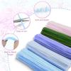 400 Pcs Pipe Cleaners Craft,5 Assorted Colors Pipe Cleaners Bulk, Chenille Stems for DIY Flower Making Kit with Floral Wires, Gardening Tape,Stamen