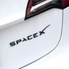 1pcs Pretty ABS Spacex Letters Logo Stickers for  Model 3 X Y S CarRaer Trunk Emblem Badge Refit Styling  Auto Accessories