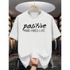 European Sizes Men's Summer Short Sleeve T-Shirt with Letter '' Print Suitable for Casual Casual Attire - Round Neck Breathable Fabric