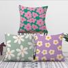 Cute F-Flower Cartoon Cushion Cover For Pillow Printing Sofa Decoration Home Car Room Coffee Shop Office Nordic Simplicity
