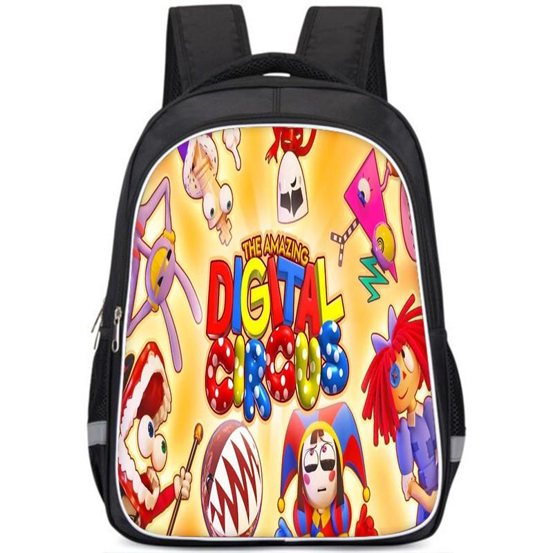 

Spacious Nylon Student Backpack The Amazing Digital Circus For Boys With Patterns Style G,Small