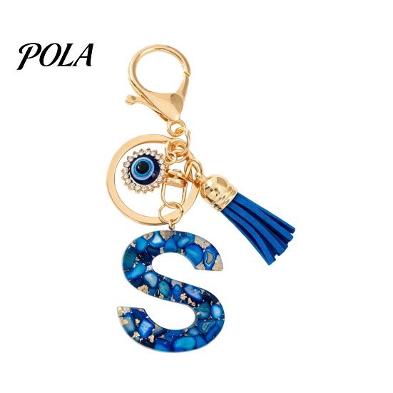 Blue Series Keychain Pendant, Initial Letter Charm Key Chain with Eyes Tassel Design, A-Z Holder for Bags Backpacks Cars Accessories Sale Goods