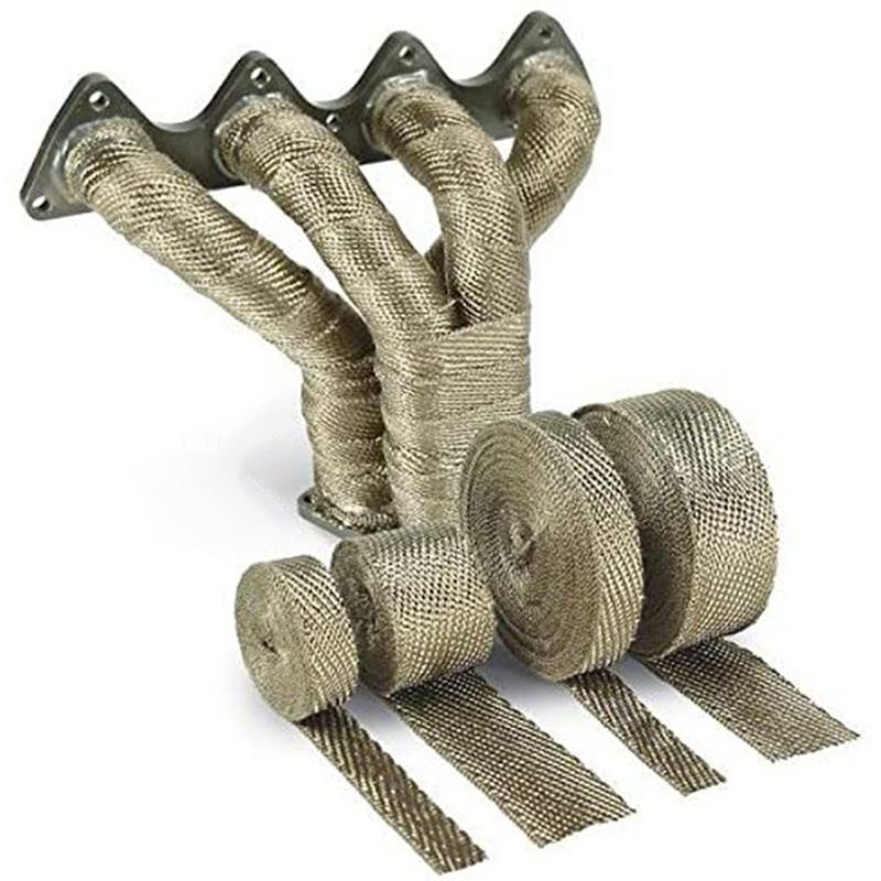 5/10/15M Motorcycle Exhaust muffler Heat Wrap Basalt Fiber Tape for Keeway Rkv 125 Scooter Muffler Make 600 Yamaha Love Termica 1.5mm x 25mm x 5m