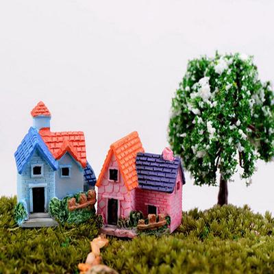 Dollhouse Miniatures Diy House Villa Woodland Fairy Planter Garden Home Decor