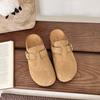 Fashion New Style Classic Fashion Women Suede Mules Slippers Clogs Cork Insole Sandals with Arch Support Outdoor Beach Slides Home Shoes