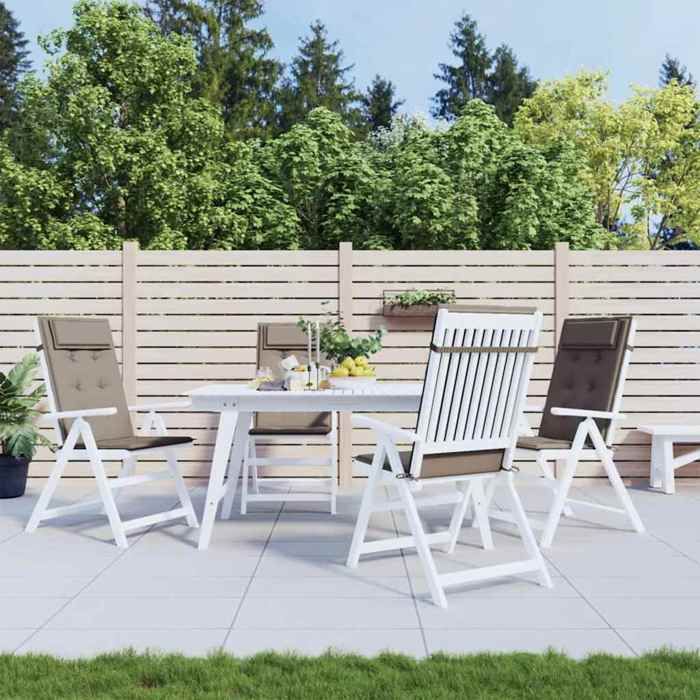 VidaXL High Back Chair Cushions Set of 4 Taupe Oxford Fabric, Cushion, Chair Cushion, Seat Cushion 361899