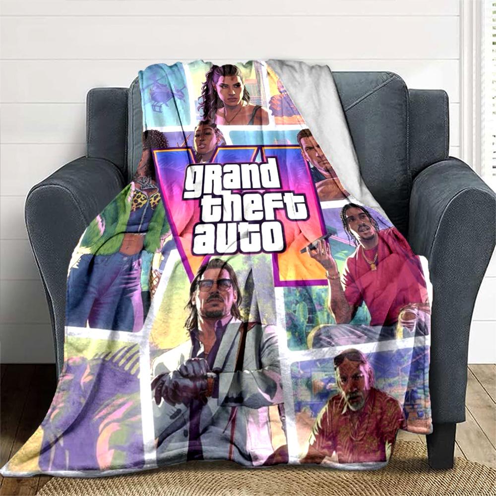 Gta Blanket Soft & Cozy Great for Seaside Couch Chair for All Occasions Digital Print Perfect Gift for Relatives and Friends