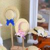 Straw Material Doll House Miniature Handmade Design Doll Sun Cap Doll Straw Hat Doll Accessories