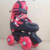 Norman Adjustable Full Flash Quad Roller Skates, Red