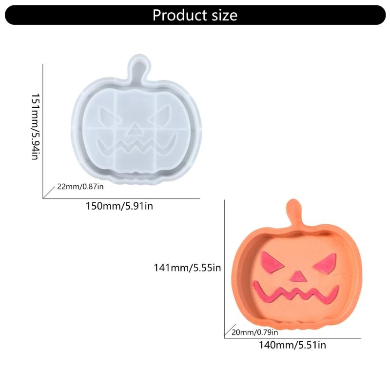 Silicone Resin Mold Resin Tray Molds Halloween Series Silicone Plate Molds Suitable for Crafting and Table Decoration