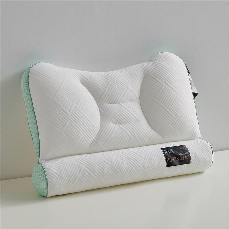 Ergonomic Memory Foam Pillow Neck Support Sleep Aid Single Use Washable Low Profile Rectangle 42 cm x 65 cm