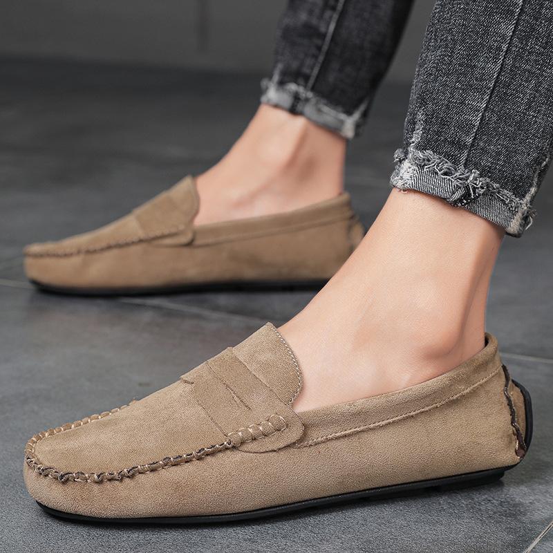 Men Casual Shoes Fashion 2026 Shoes Handmade Suede Genuine Leather Mens Loafers Moccasins Slip On Men's Flats Male Driving Shoes