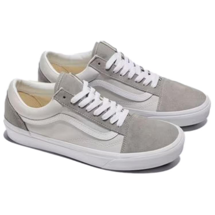 Vans Old Skool Collection Low Top Skateboard Shoes Unisex Gray White Sneakers VN000CT8BGF