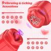 Vibrator Tongue Sex Toy for Women Real Touch Big Mouth Sucking Vibrator Adult Oral Toys for Clit Nipple Clitoral Stimulator