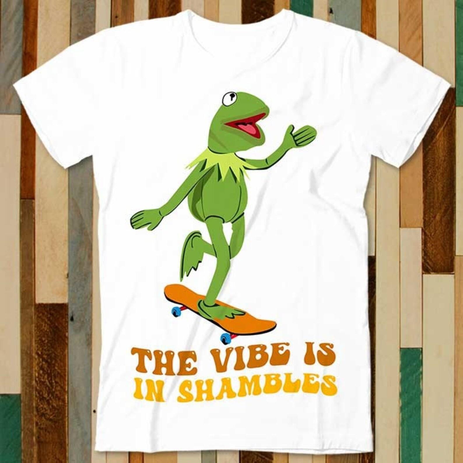Frog The Vibe Is In Shambles T Shirt Adult Unisex Men Women Retro Design Tee Vintage Top A4816 M