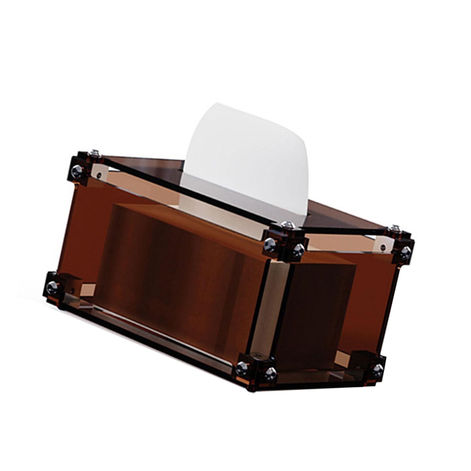 Transparent Nordic Style Acrylic Tissue Box Rectangular Living Room Paper Towel Holder Kitchen Napkin Dispenser