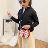 Girl Handbag Backpack Children Pearl Bow Bag Cute Messenger Shoulder Bag Baby Coin Purse Candy Wallet Bag Chain Flap Bags