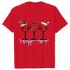 Christmas Wine T Shirts for Women Clothing Funny Cartoon Tshirts Kawaii Fashion Tshirt Tops Harajuku Womens YK Clothing