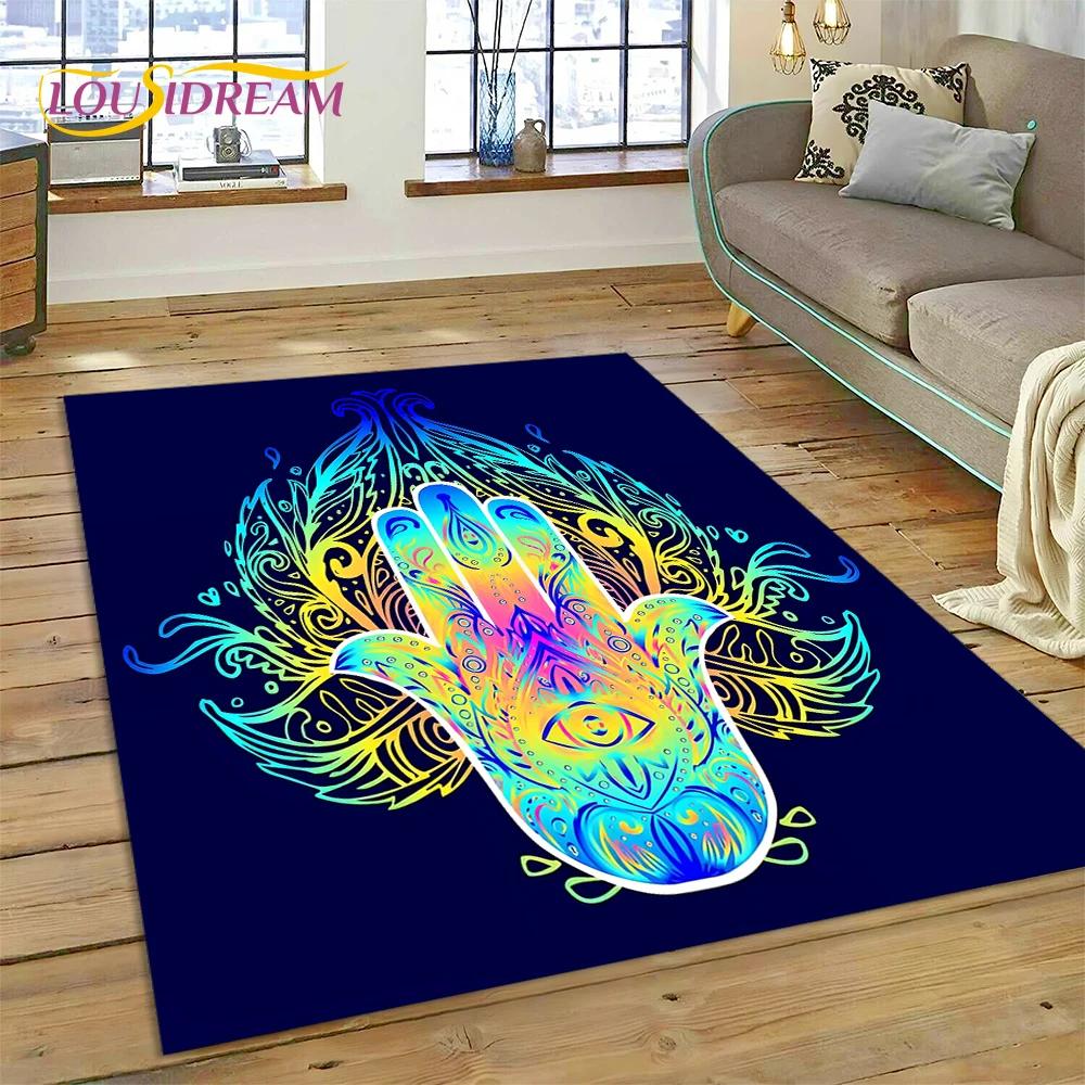 Evil Eye Turkey Blue Nazar Eye of Horus Rug Carpet for Living Room Bedroom Decor,Floor Mat Non-slip Decoration for Sofa Doormat