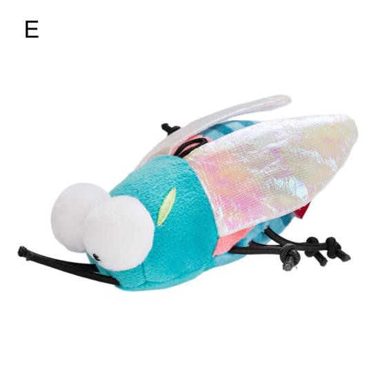 1 Set Cat Teaser Toy Vivid Exquisite Relieve Boredom Bee Shape Pet Cat Plush Squeaky Toy Pet Supplies