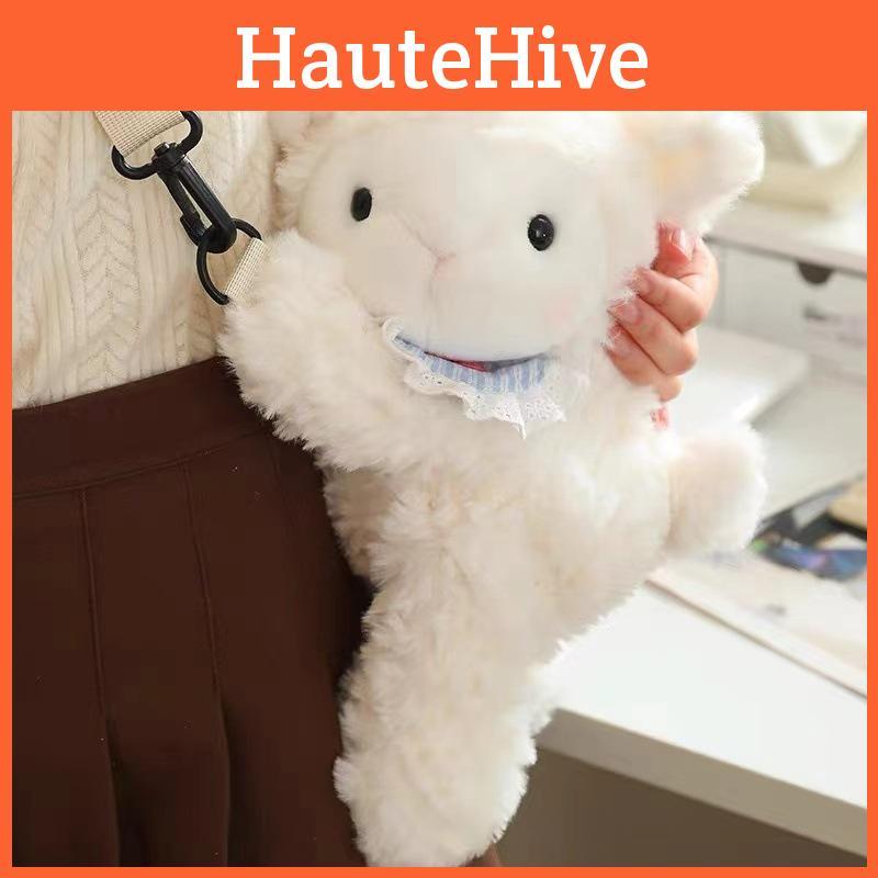 Bear Rabbit Sheep Elephant Plush Single Shoulder Crossbody Bag Animal Doll Toy
