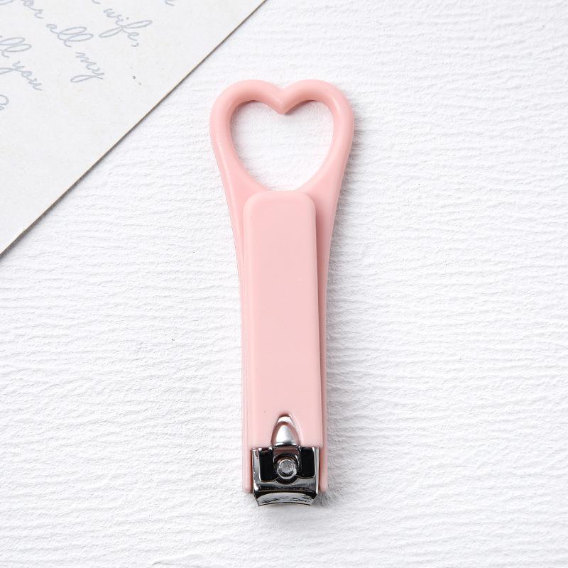 

Candy Color Love Heart Shape Nail Clippers Simple Solid Color Portable Nail Clippers Girls Manicure Clippers Nail Art Tools
