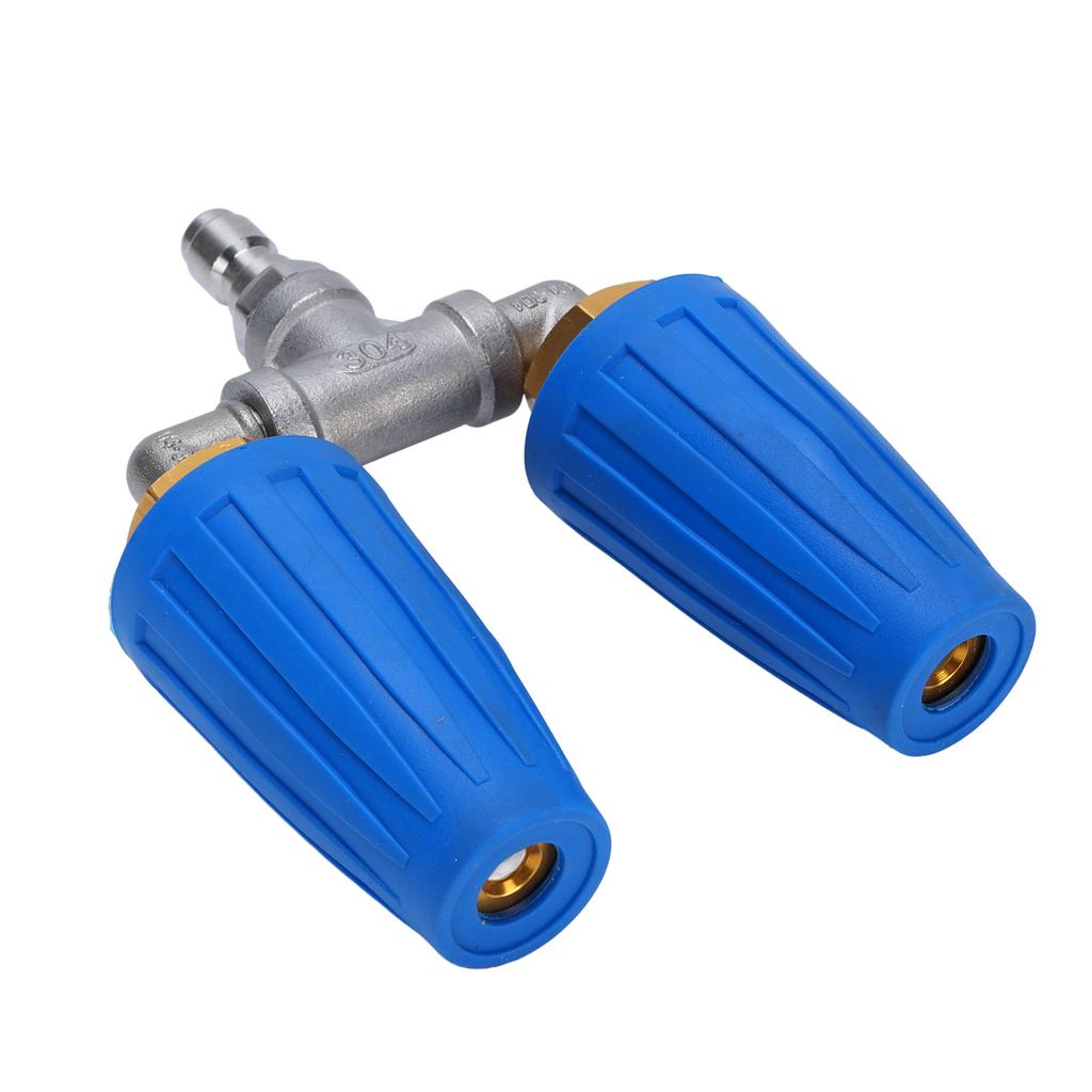 Pressure Washer Double   Nozzle 1Celsius4 Inch Stainless Steel 4000psi Double Rotating   Nozzle for Garden Cars Cleaning