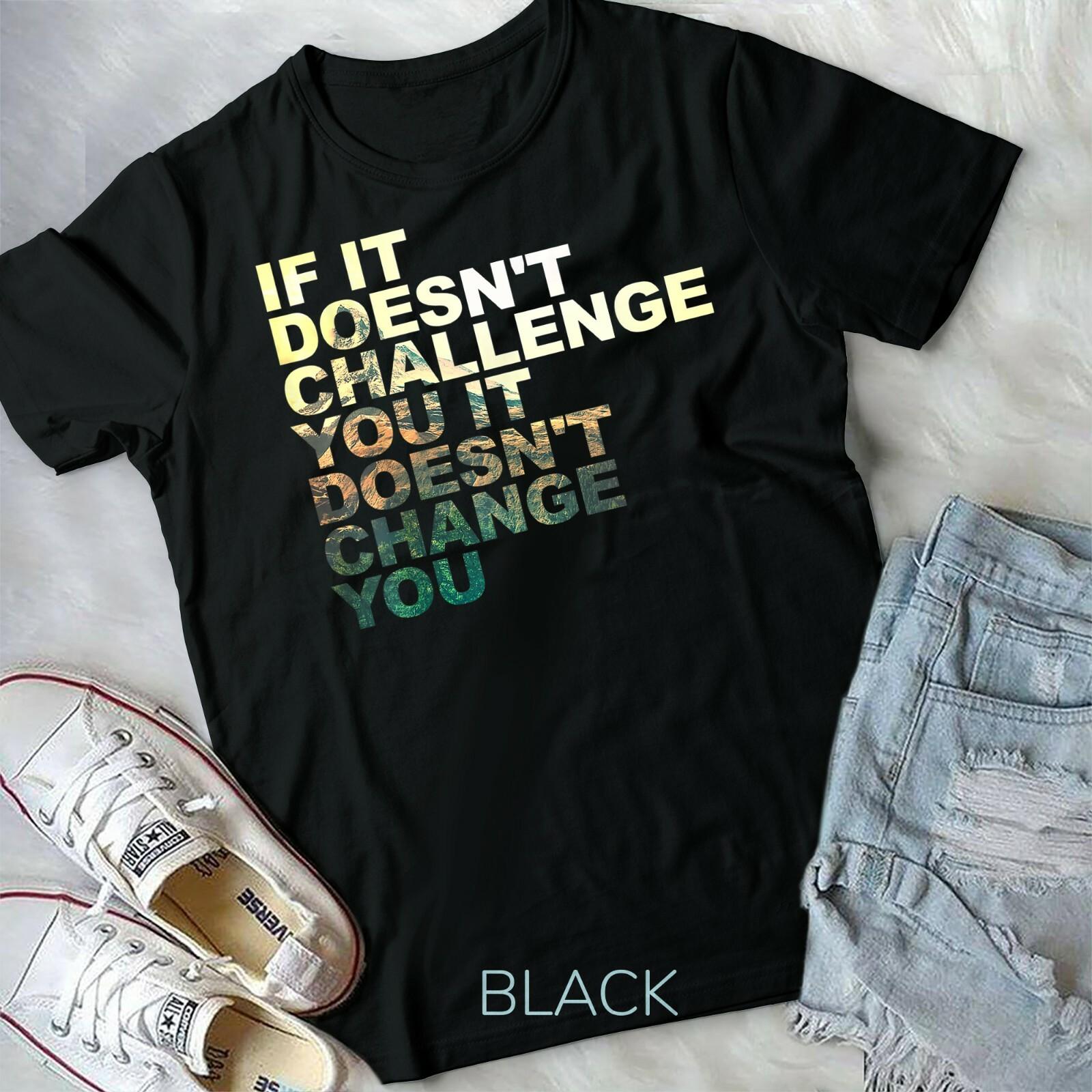 Challenge Yourself Motivational Quote Exercise Fitness Gym Unisex Form T-shirt L