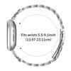 For Fitbit Versa 4/Sense 2 Stainless Steel Strap Crown Shape Rhinestone Decor Silver Watch Band