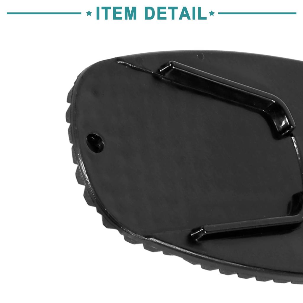 ACROPIX Motorcycle Kickstand Support Plate Pad Universal Black 2pcs