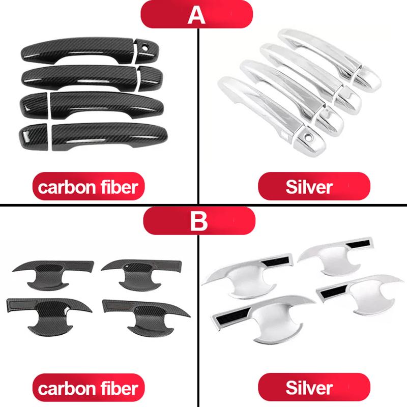 For Honda Accord X 10th 2018    2022 ABS Carbon Fiber Car Door Handle Bowl Cover Decoration Sticker Accessories