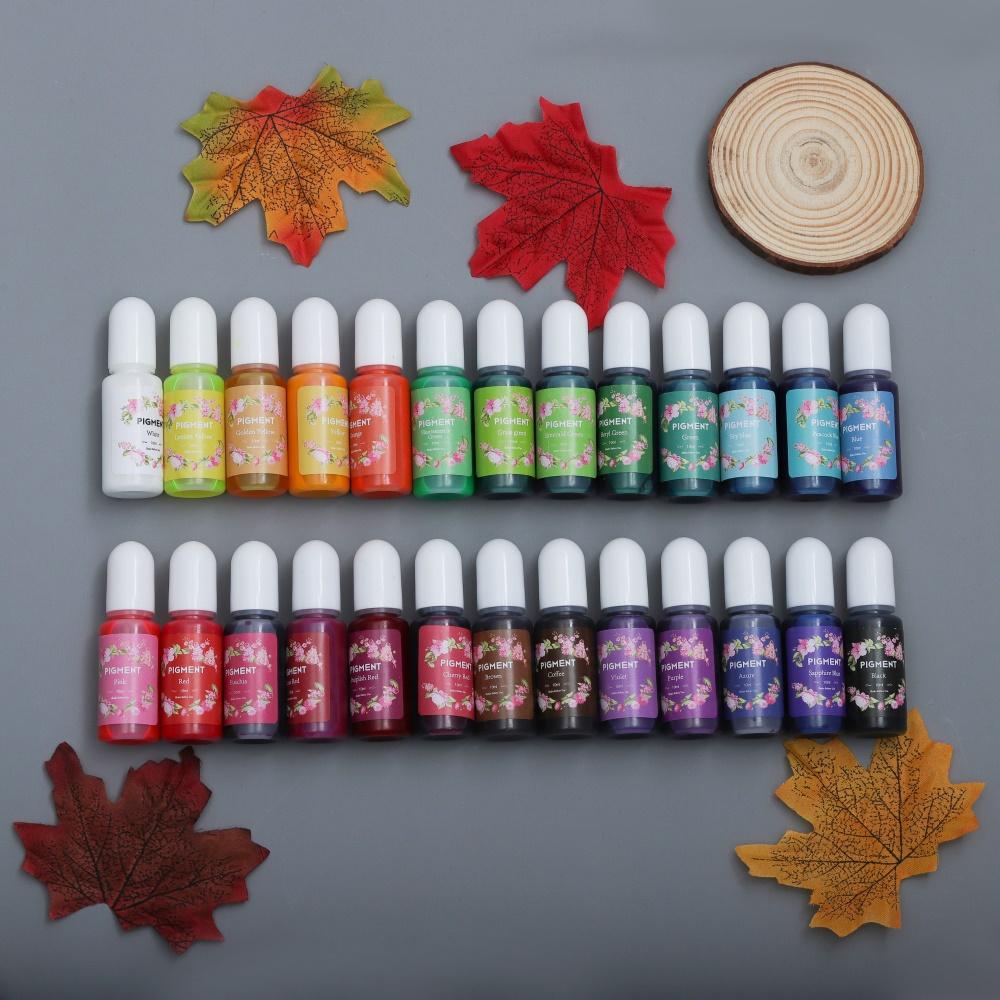 26 Farben 10ml Epoxidharz Pigment Flüssig Epoxid UV-Harz Farbstoff für DIY Harz Färbung Schmuckherstellung Handwerk Kunst