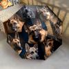 1 PC Automatic Folding Umbrella - German Shepherd Pattern, Portable & Foldable Design with 8 Ribs, Christmas Birthday Gifts