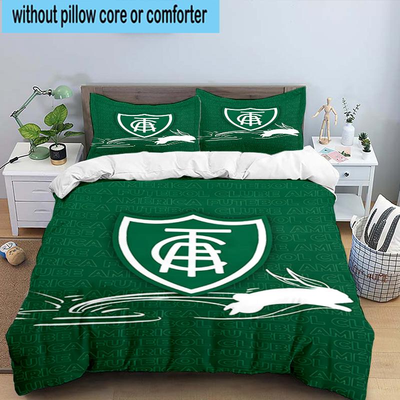3pcs Green Shield Emblem Design Printed Bedding Set Duvet Cover Closure Includes 1 Duvet Cover & 2 Pillowcases Bedding Sets Home Decor Gifts