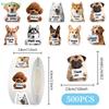 500Pcs Original Cat Thank You Sticker Sheets, Cute Dog Thank You Sign DIY Creative Gift Box Sealing Stickers