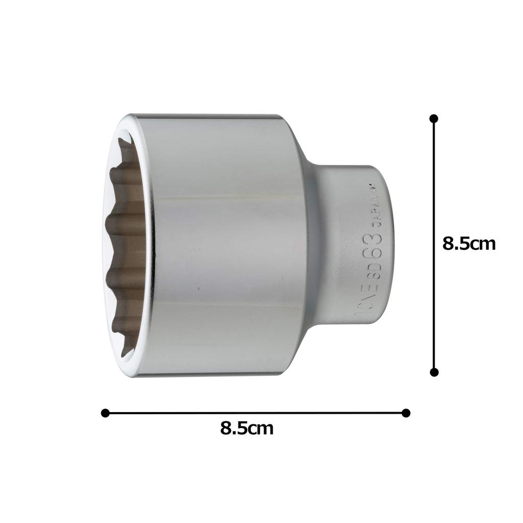 Tone 63mm Width HP6D-63 12-Point Socket, 19.0mm (3/4") Drive,