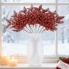Christmas Decoration Glitter Berrie Artificial Foam Flower Bouquet Christmas Tree Ornaments Red Gold Silver Fake Berries Branch