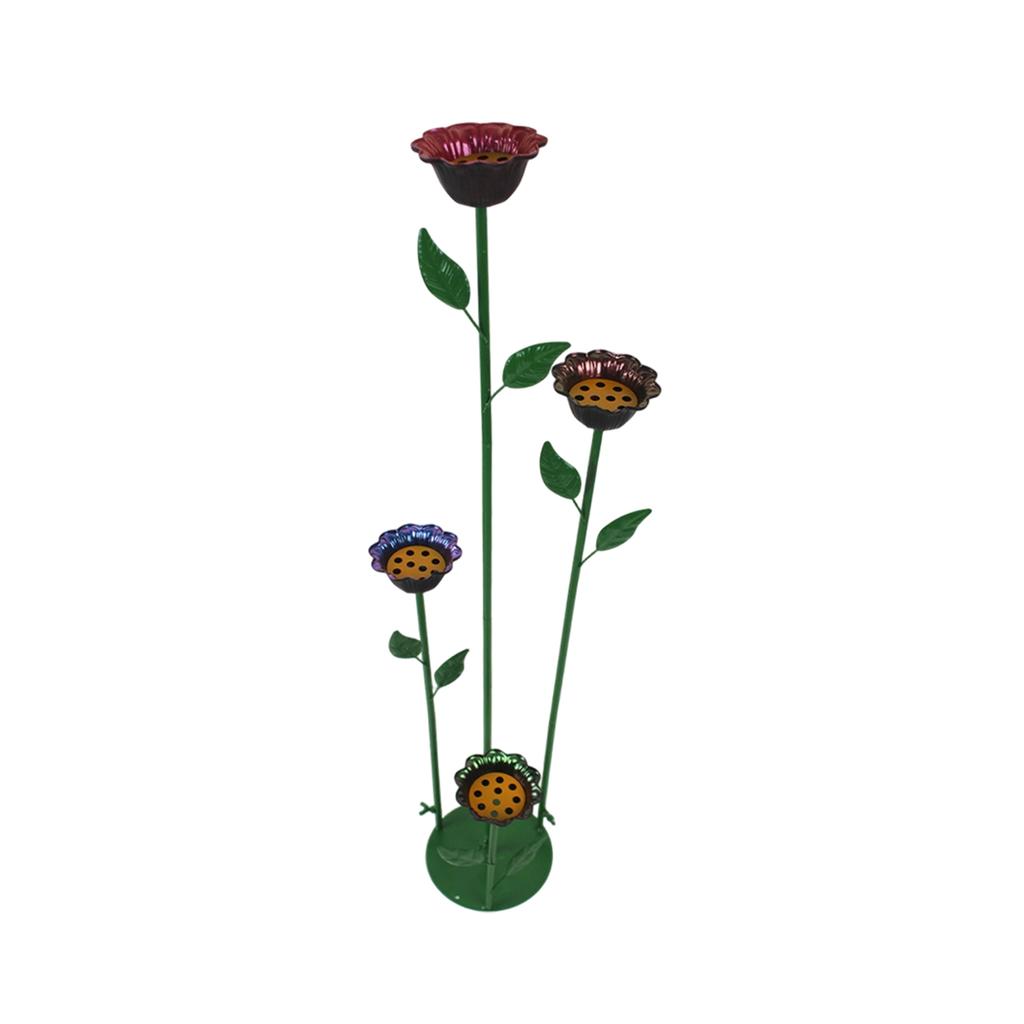 Outdoor Flower Bird Feeder and Bird Bath, Garden Stake Butterfly Dish for Yard Decoration