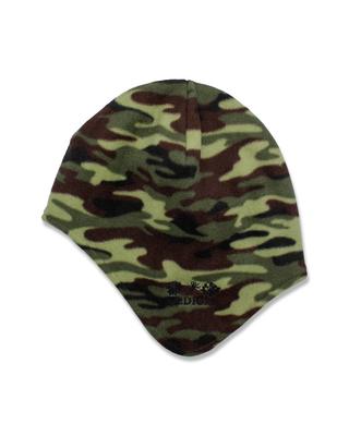 Midieomseu Sunflower Logo Ear Flap Fleece Beanie - Woodland Camo