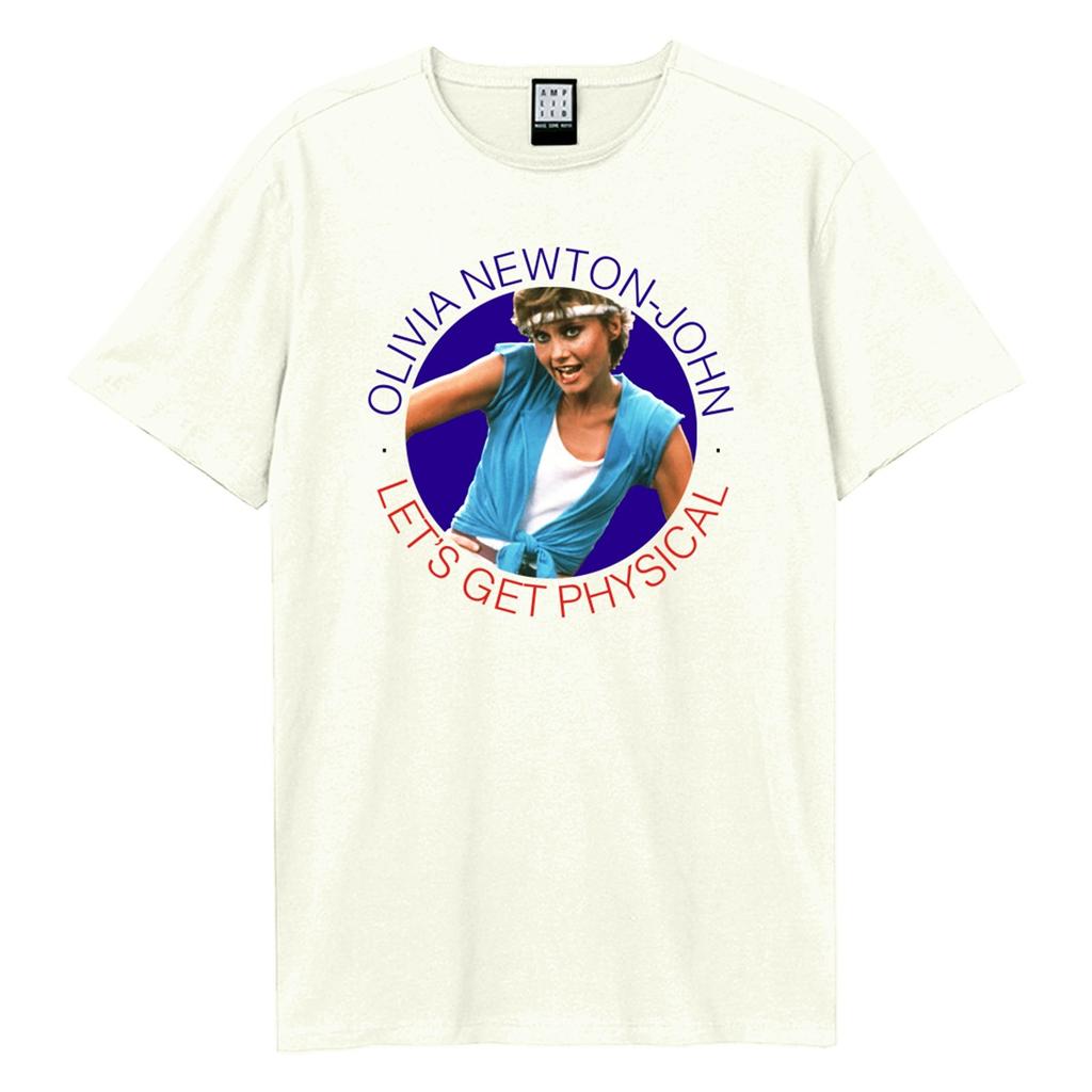 Amplified Unisex Adult LetÂ´s Get Physical Olivia Newton-John T-Shirt