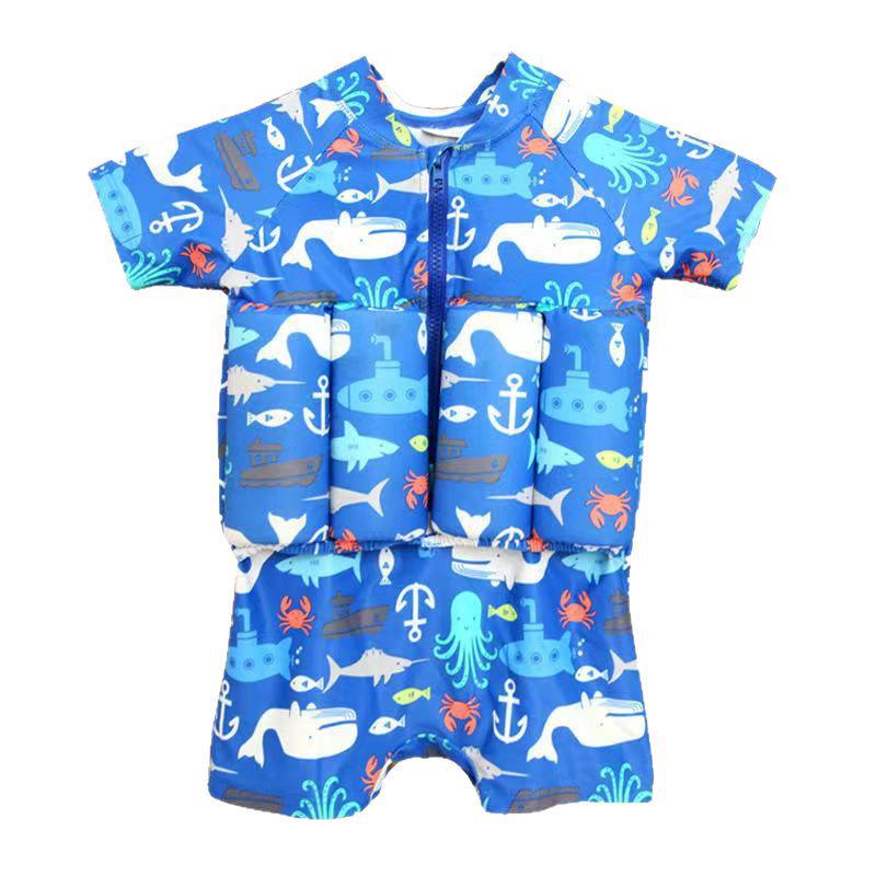 New Kids' Cartoon Buoyancy Surf Swimsuit - Boys/Girls One-Piece Swimwear
