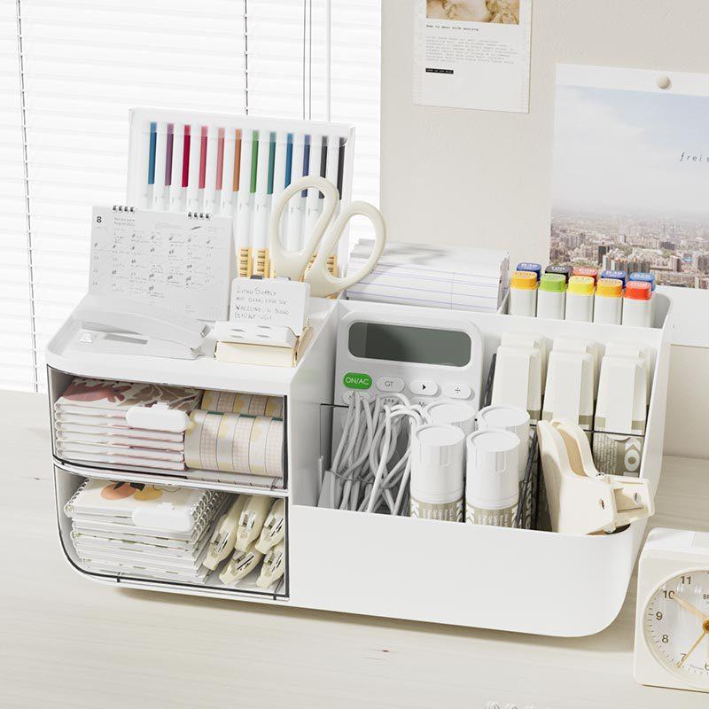 Desktop Storage Box Cosmetics Drawer-type Cute Box Office Stationery Organizer Box Study Desk Storage Rack