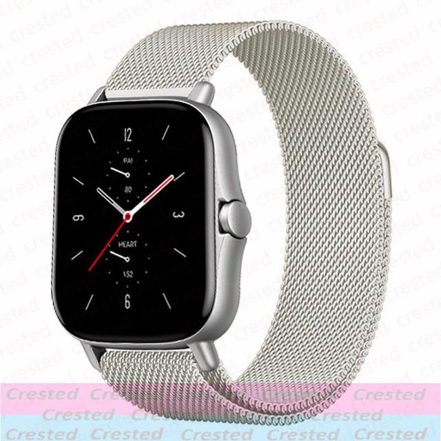 20mm/22mm Milanese loop band For Amazfit GTS/4/2/2e/3/GTS2 Mini/GTR 47/GTR2/4/3/Pro Watch Bracelet correa Amazfit bip 6 5 straps