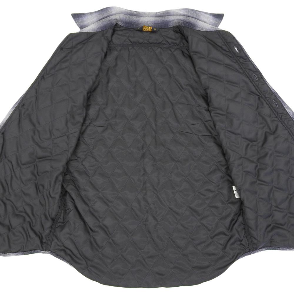 COOTIE Vynikající stav bavlněná vatovaná ombre kostkovaná košile top pro muže, velikost S, námořnická modrá a šedá topy S Námořnická modrá / šedáPoužité